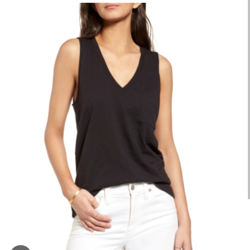 Brand new madewell black whisper cotton tank size medium and extra small - Picture 4 of 8